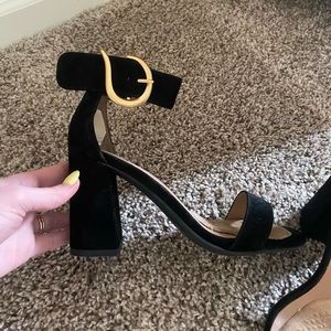 Aerosoles Black Ankle Strap Heels
